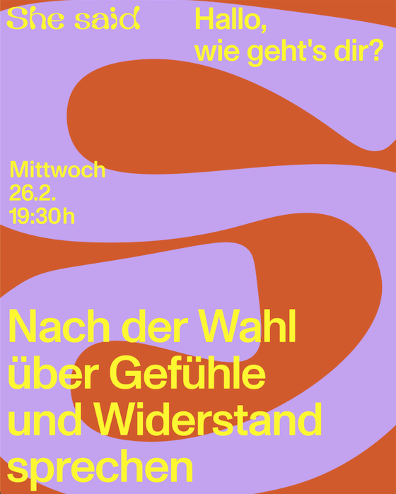 Workshop "Hallo, wie geht's Dir? Nach der Wahl über Gefühle und Widerstand sprechen"